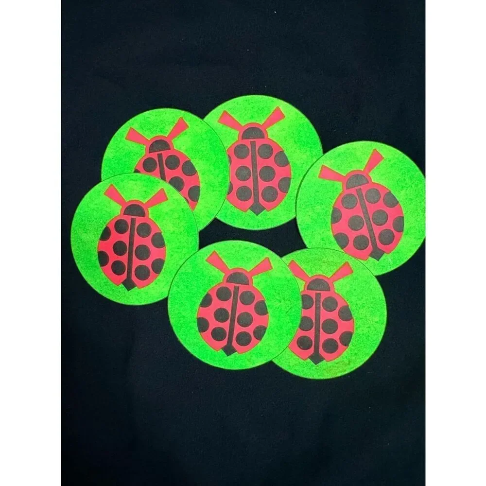 Vintage Coasters Lot Sopp’s Strawberry Ladybug Save the Olive Retro
